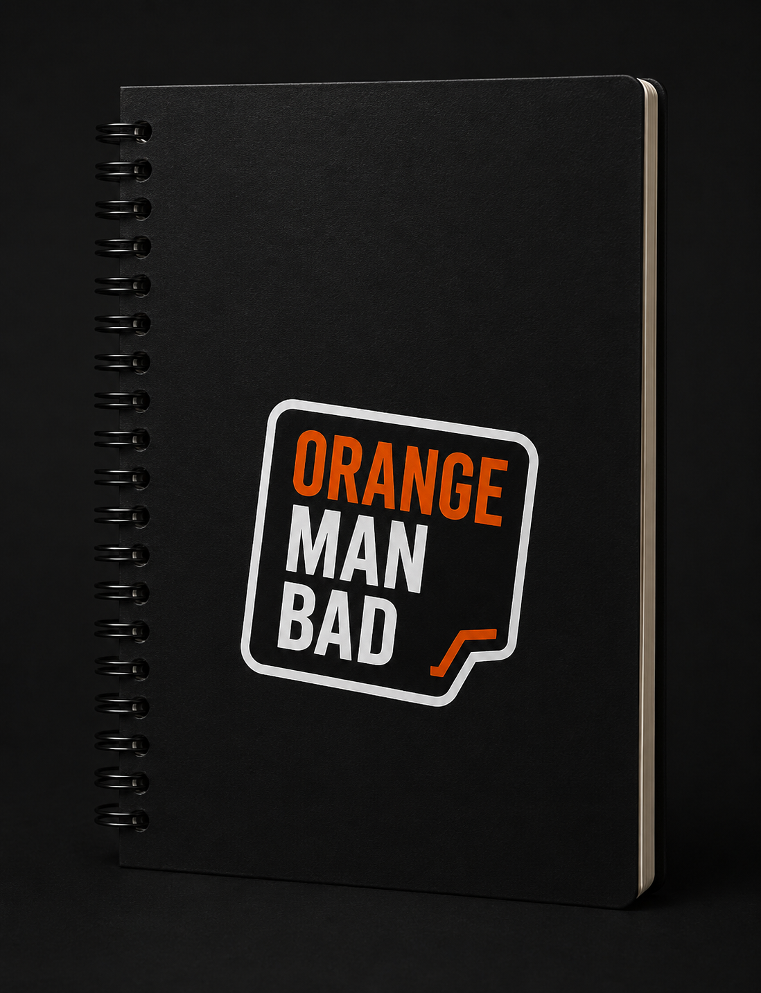 Sticker on notebook